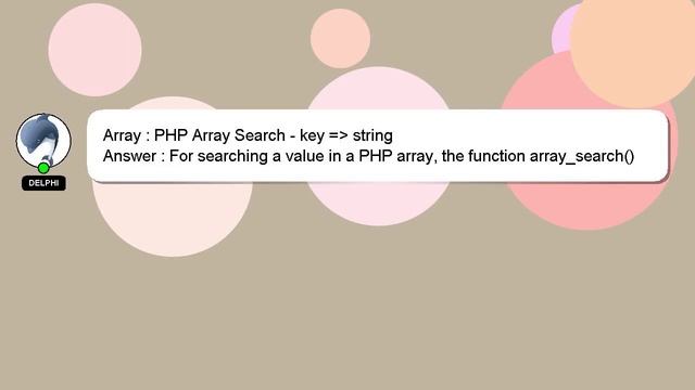 Array : PHP Array Search - key = string смотреть онлайн