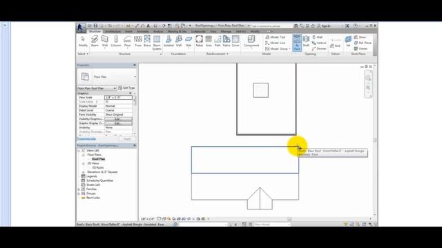 AutoDesk Revit Structure 2014 - Creating Roof Openings смотреть онлайн