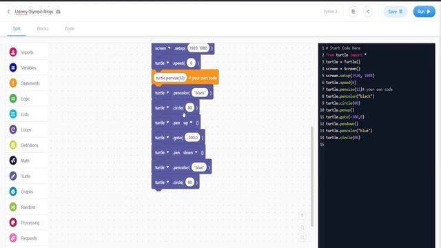 Coding Made Easy: Creating A Olympic Rings In Block Scripting and Python смотреть онлайн