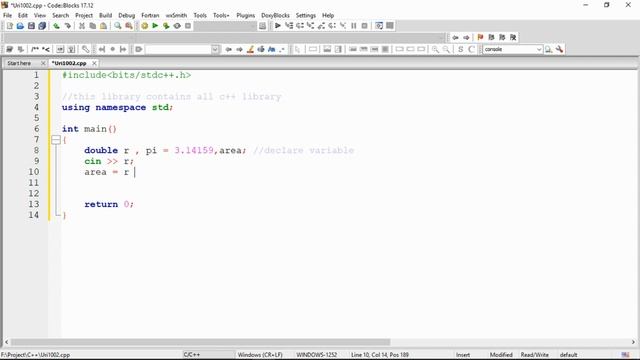 Uri Online Judge 1002 - Area Of a Circle (C++ Solutions) смотреть онлайн