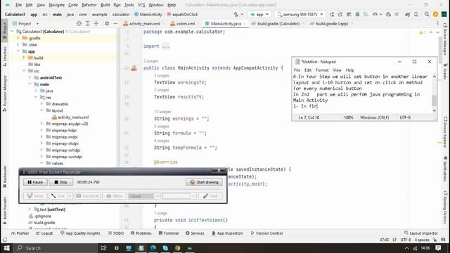 how to make calculator in android studio | android studio tutorial смотреть онлайн