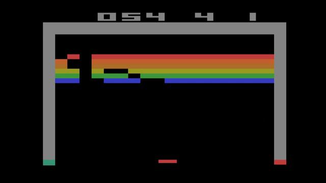Atari 2600, Emulated, Breakout AB Game 10, 347 points смотреть онлайн