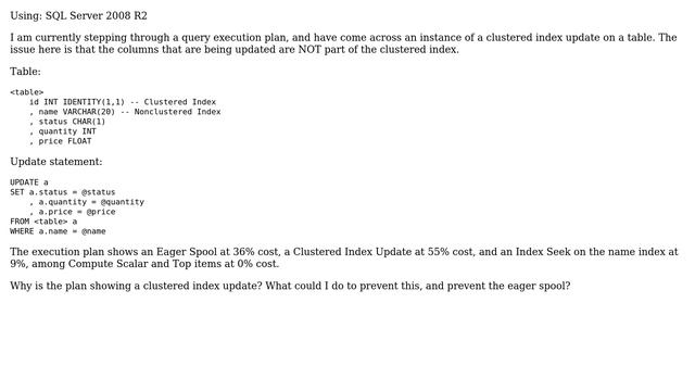 Databases: Clustered Index Update on Nonclustered Columns смотреть онлайн