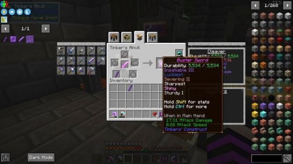 Tinkers Construct Mod Spotlight 1.18.1 EP 8 - How to Get Manyullyn! Cleaver Most Powerful Weapon!