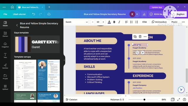 Tutorial for making a CV in the Canva application смотреть онлайн