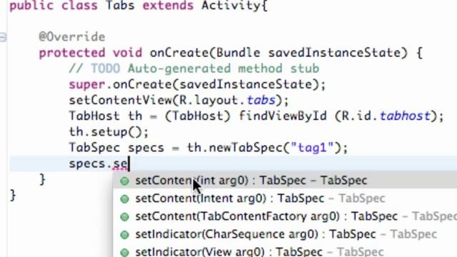 Android Application Development Tutorial 85 Setting up the TabHost in Java смотреть онлайн