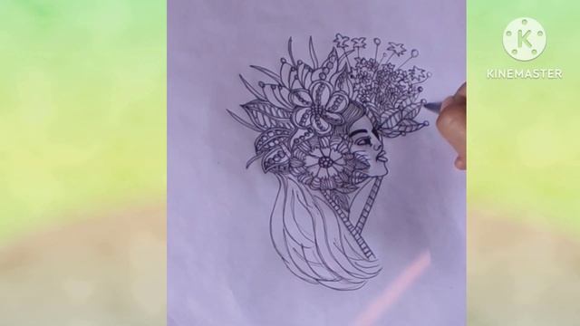 How to draw a Girl illustration tutorial | Step by step Sketch painting | ?? painting for beginner смотреть онлайн