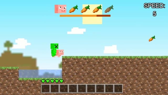 Creep Craft 2 Demo игра пародия Майнкрафт 2D смотреть онлайн