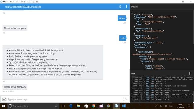 Microsoft Bot Framework .NET - FormFlow смотреть онлайн