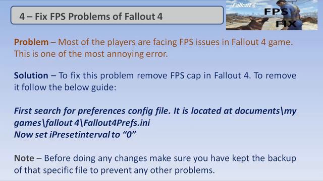 Fix Errors, Crashes, Bugs, Stuttering problem, FPS for Fallout 4 смотреть онлайн