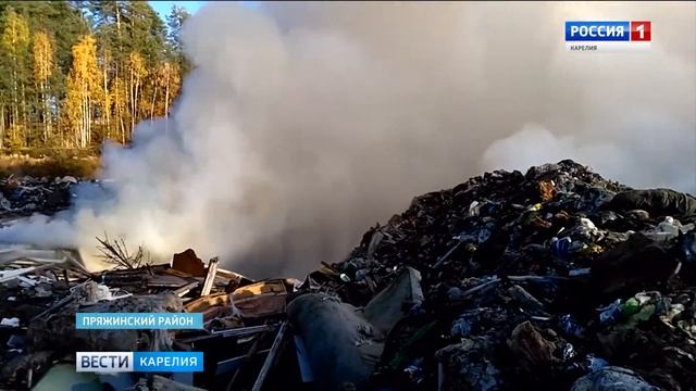 Пожар на Пряжинской свалке смотреть онлайн