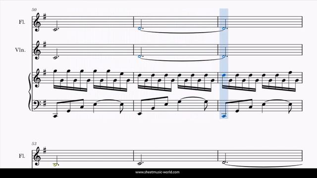 The Earth Prelude Flute Violin Piano - Ludovico Einaudi - (Tutorial The Earth Prelude, Sheets Score