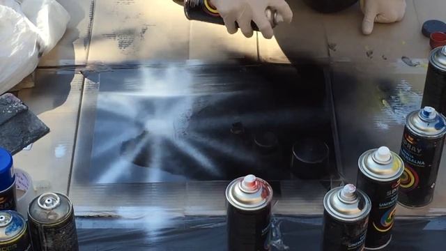 Spray art in Kyiv. Khreschatyk. смотреть онлайн