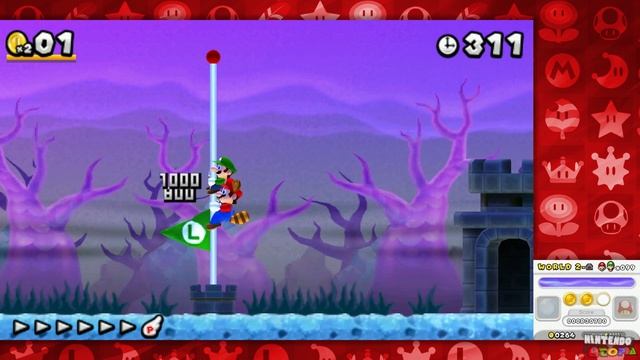 New Super Mario Bros. 2 for 3DS ⁴ᴷ World 2 (All Star Coins) 2-Player смотреть онлайн