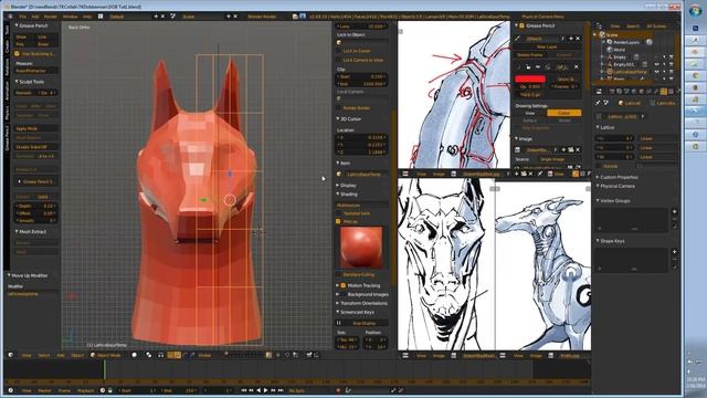 Blender 3d: Mechanized Dobermann Timelapse Part 1 смотреть онлайн