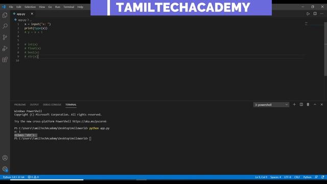 Type Conversion | Python Tutorial - Python for Beginners [Full Course] in Tamil смотреть онлайн
