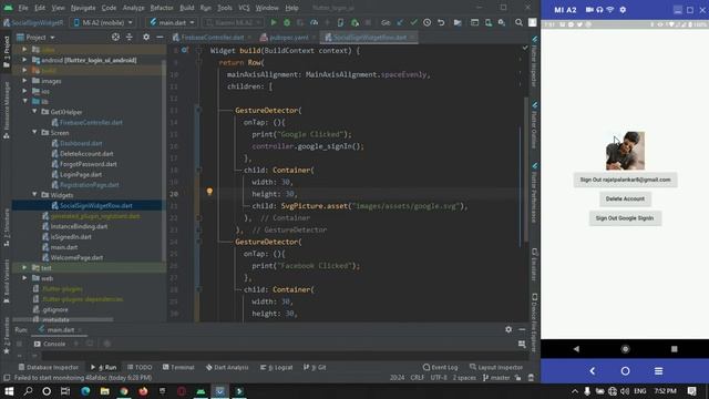 Flutter Firebase Google Sign In method - Getx firebase Authentication - part 3 смотреть онлайн