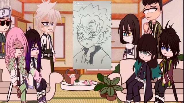 || hashiras react to muitan || muichiro x tanjiro || gacha club reaction video || kny _ ds || смотреть онлайн