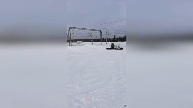 Sharmax 1450 500 18 C модулем толкач проходимость по глубокому снегу клиент г. Братск