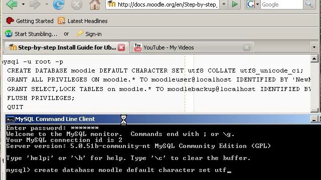 Installing MYSQL 5.0 for Moodle on Windows смотреть онлайн
