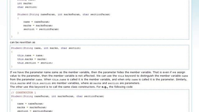 keyword and its uses while accessing the member variable - Java online tutorial смотреть онлайн