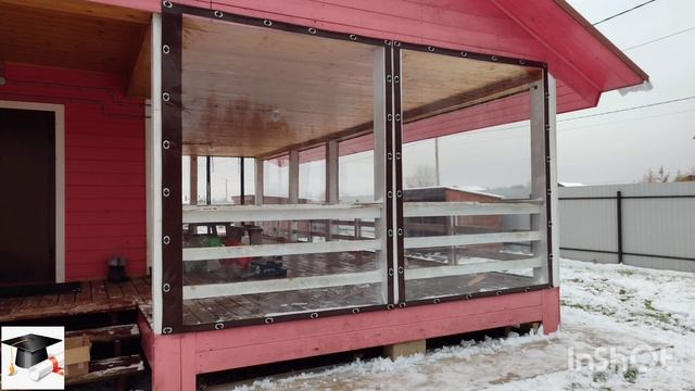 зимний монтаж мягких окон