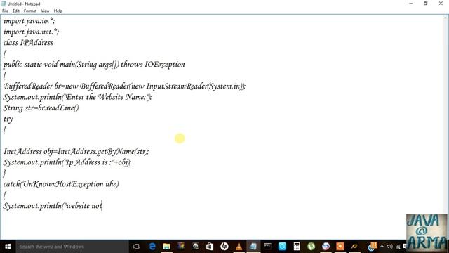 networking in java - Introduction ( java program about Getting the IPAddress Of A Website) смотреть онлайн