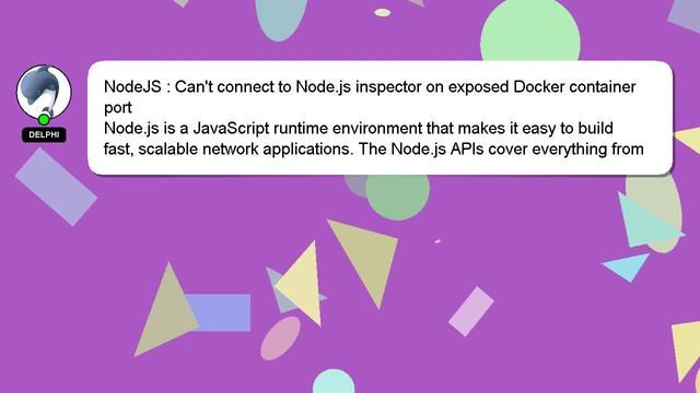 NodeJS : Can't connect to Node.js inspector on exposed Docker container port смотреть онлайн