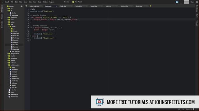 PHP Login and Registration Tutorial: Write Your Login Session Handler смотреть онлайн