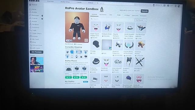 Trying out RoPro Avatar Sandbox in roblox's profile смотреть онлайн