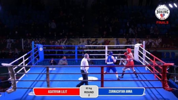 ՀՀ երիտասարդների բռնցքամարտի առաջնություն 63կգ Լիլիթ Ասատրյան (Մարտունի)-Աննա Զուռնաչյան (Գյումրի)