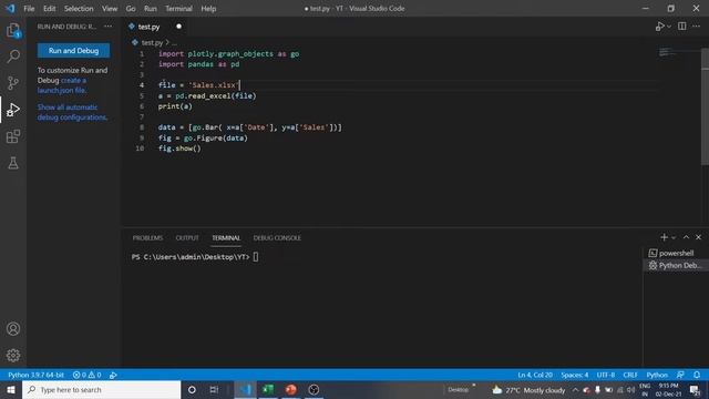 Lets Create a Chart using Python | Excel Data смотреть онлайн
