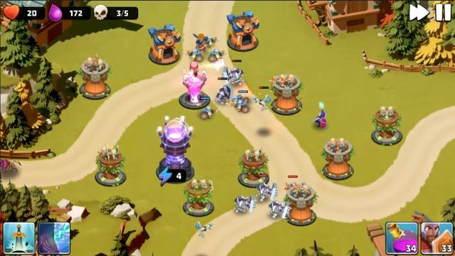 Castle Creeps TD - Chapter 11 Level 41 Death From Above 3 Stars (Without Sentinel) смотреть онлайн