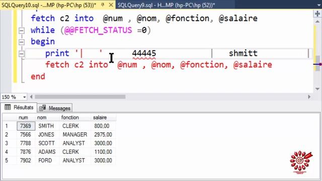 SQL - Procédures Stockées Avec Curseurs - EXERCICE 1 смотреть онлайн