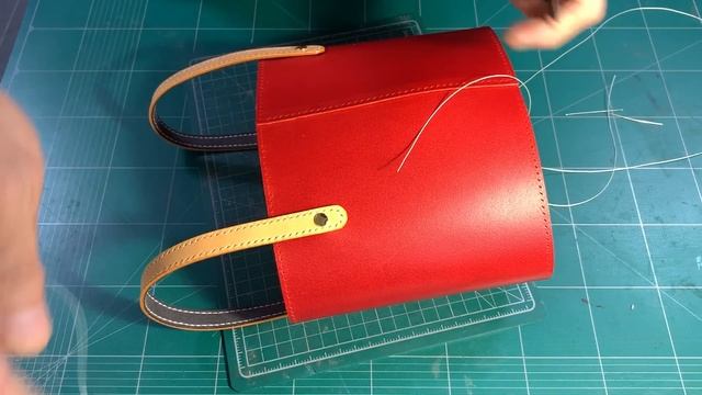 11 [Leather Craft] Making Mini Shopperbag / [가죽공예] 미니 쇼퍼백 만들기 / Freepattern 패턴공유