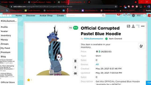 OFFICIAL CORRUPTEDRUST PASTEL BLUE MERCH OUT NOW!!! || ROBLOX MERCH || ROBLOX смотреть онлайн