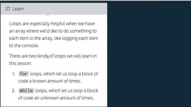 Learn Javascript 2017, Loops Introduction, Codecademy смотреть онлайн