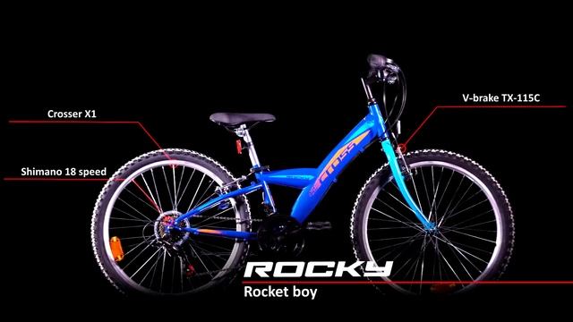 Cross ROCKY 24'' 2019 18 speed blue смотреть онлайн