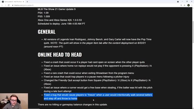 RTTS GLITCH PATCHED?? FREEZING FIXED?? *NO* GAMEPLAY CHANGES?? | Game Update 9 [MLB The Show 21] смотреть онлайн