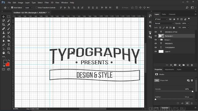 Создание типографики. Видеоуроки Photoshop. смотреть онлайн