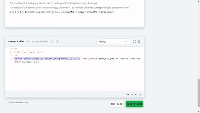 The PADS | SQL HackerRank | Medium Level смотреть онлайн