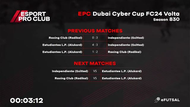 01.02.2024 ► EPC Dubai Volta Cyber Cup смотреть онлайн