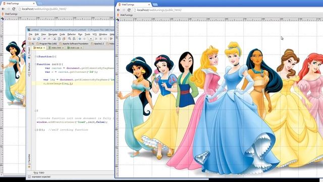 JavaScript Tutorial - HTML5 Canvas - drawImage - cropping, scaling and drawing - part 45 смотреть онлайн