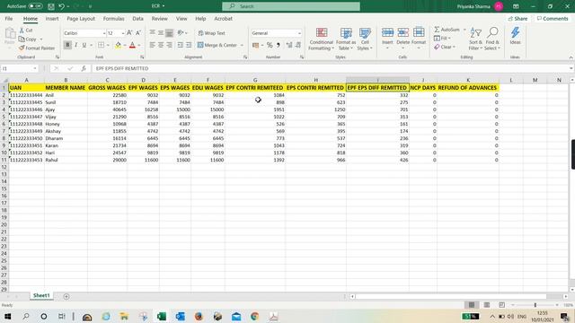 PF ECR in Excel & Text file full process - PF ECR Excel कैसे तैयार करें? смотреть онлайн