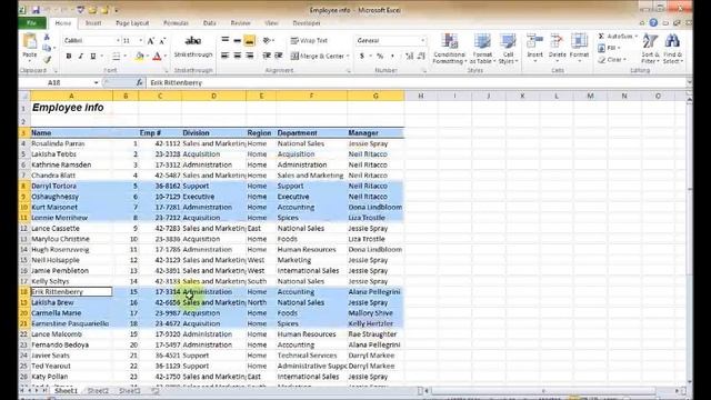 MS Office 2010. Excel Basic: Unit 1 Topic C: Navigation and Selection Techniques смотреть онлайн