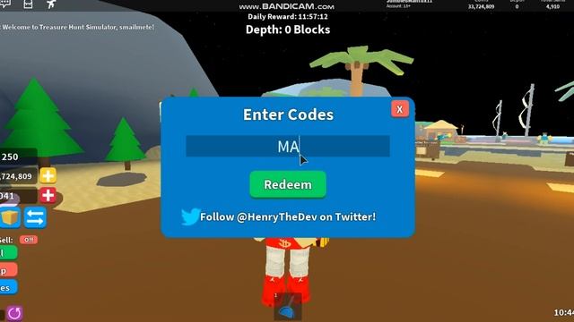 Roblox All Treasure Hunt Simulator Codes 2019 (Working) смотреть онлайн