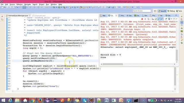 Hibernate Named Query -2 by manishjavadev смотреть онлайн