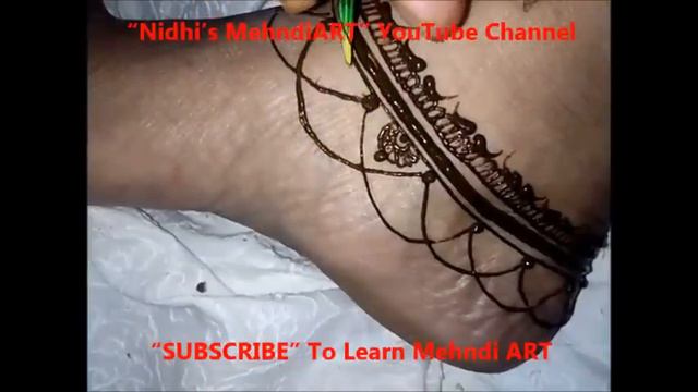 Incredible Anklet Ornament Inspired Feet Henna Mehndi Design Tutorial for Beginners смотреть онлайн
