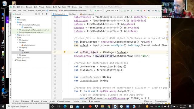 Android App: Reading a local JSON file -- NFL example смотреть онлайн