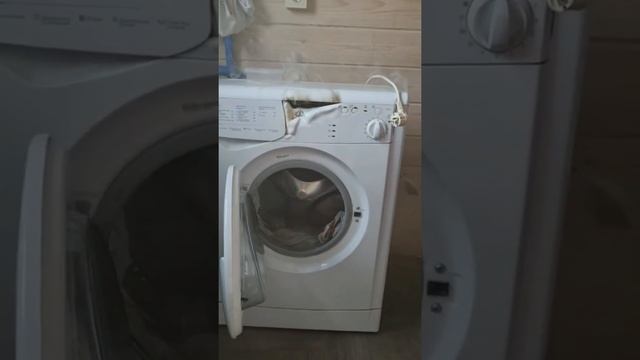 Загорелась стиральная машина #Индезит